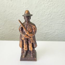 Vintage Bronze 1970's John Alden Figurine 4.5" Plymouth Massachusetts