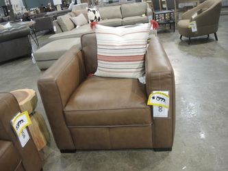 Natuzzi Editions Copenhagen Brown Leather Accent Chair