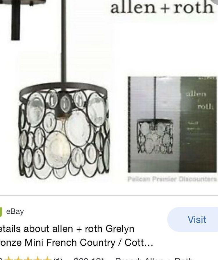 2 Allen Roth Mini Pendant Lights