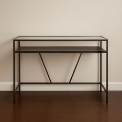 Modern Glass Desk & Office Chair Set 