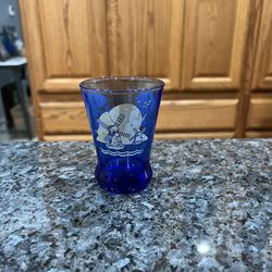 Vintage Hazel Atlas Cobalt Blue Cocktail Glass.  Preowned.  Capacity 3 1/2 Ounces