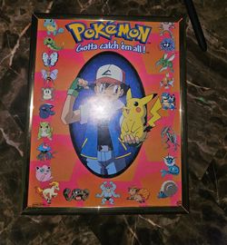 POKEMON Vintage Poster 1999 Nintendo Scorpio #392 Ash Pikachu Role Playing Anime