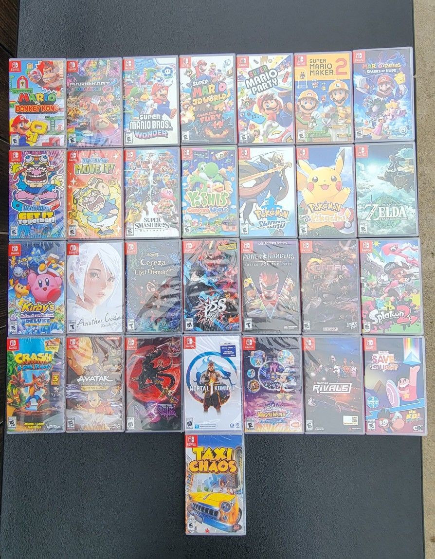 Nintendo Switch Games Lot (29) NEW Sealed - Mario Zelda Pokemon Smash