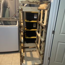 Home made 27gallon bin storage rack
