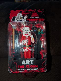 NECA TOONY TERRORS DAMIEN LEONE'S TERRIFIER ART THE CLOWN BLOODY SANTA SUIT