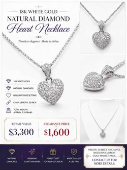 Diamond heart 18k