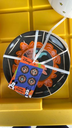 Halloween set of four appetizers plates
