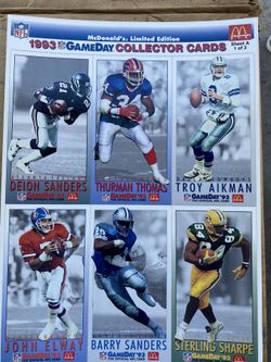 NFL Game day Football Cards