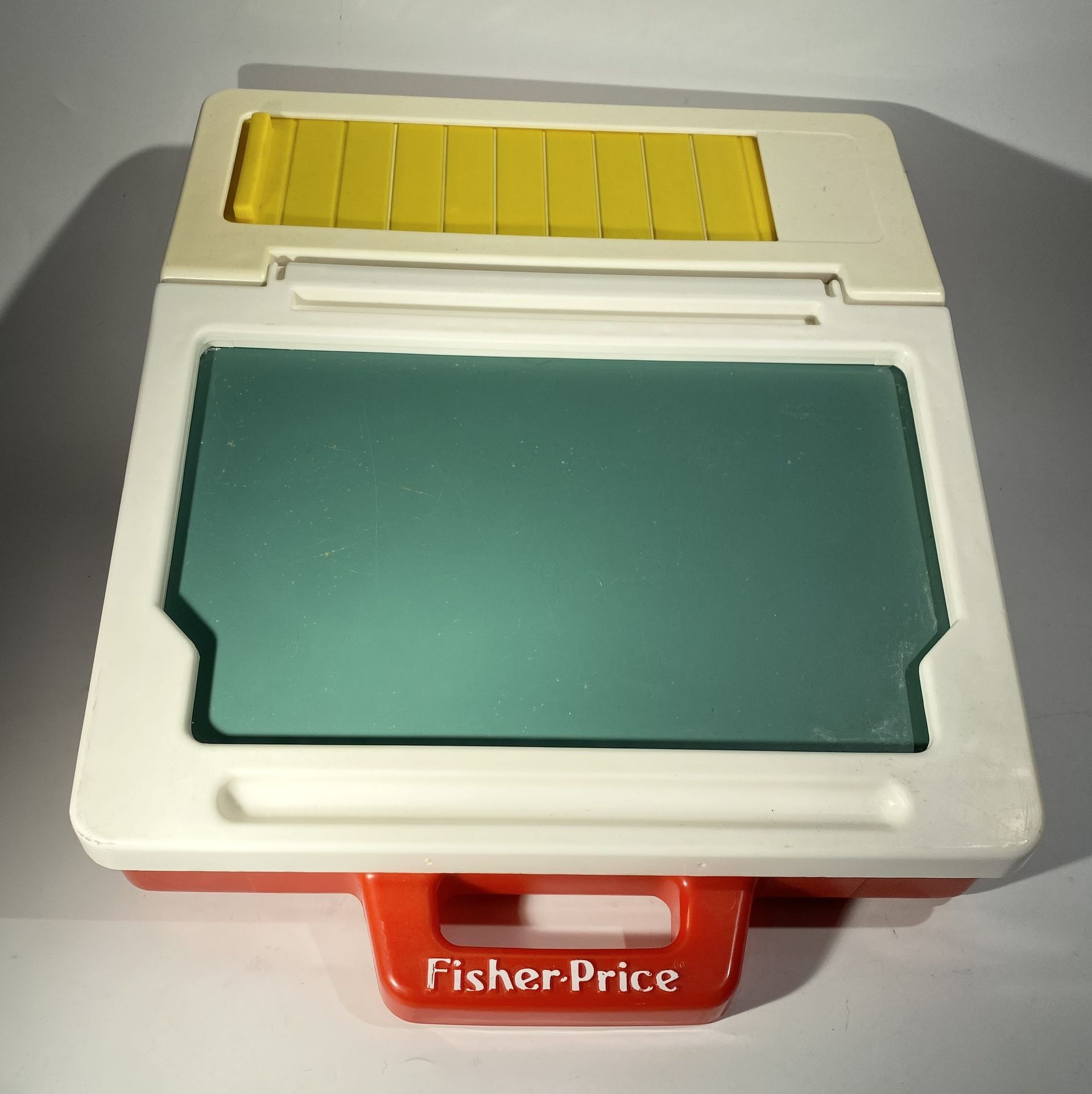 Fisher Price School Days Rolltop Play Desk Chalkboard with Magnetic Letters 1990