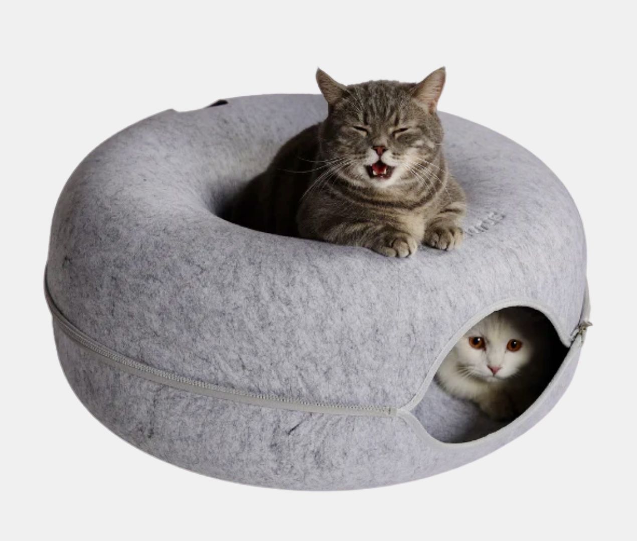 Jumbo 24” Cat Tunnel Toy Furniture Light Gray New