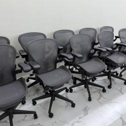 BRAND NEW HERMAN MILLER REMASTERED AERON SIZE B CHAIRS  $750 EACH DELIVERY AVAILABLE 