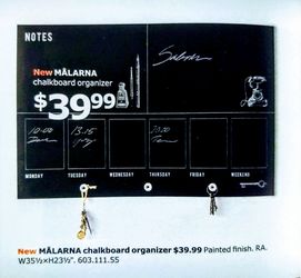 Ikea Chalkboard Organizer