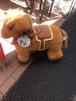 Horse Plush Ride On With Stable