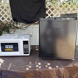 Microwave And Refrigerator