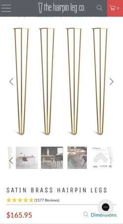 Gold Hairpin Legs • Brand New