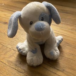 TY Pluffies BABY PUPS BLUE Love To Baby Stitched Eyes 8” Dog Plush Rare