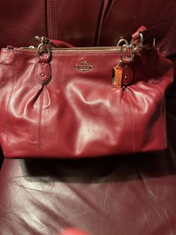 Authentic  Burgundy Coach Purse 