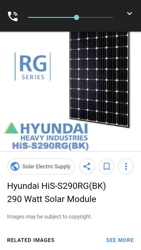 Hyundai HiS-S290RG(BK) 290 Watt Solar Module