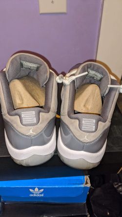 Cool grey Jordan 11 lows size 8 in a half worn 1x og all