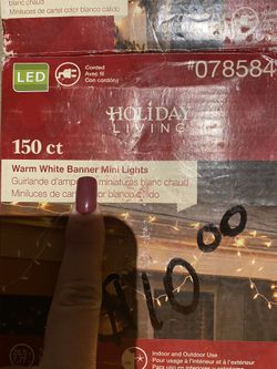 Banner Style Warm White Xmas Lights