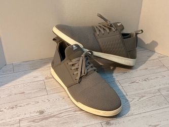 Aldo Men's Low Cut Gray Canvas Leather Cushion Insulated Shoes Size 10