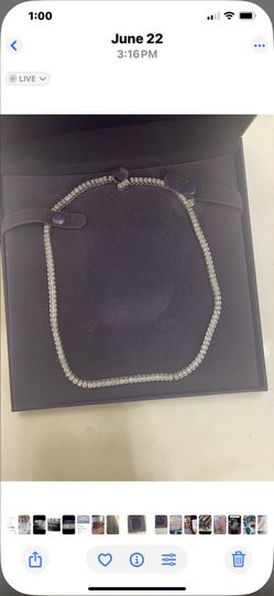 Silver And Diamond Necklace