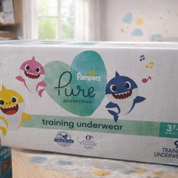 Pampers Pure Protection 3T-4T (92 Count) Training Underwear NEW Baby Shark