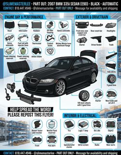 E90 BMW SEDAN PARTS