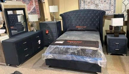 New 4pc bedroom set in box buy now pay later $39 down no credit needed