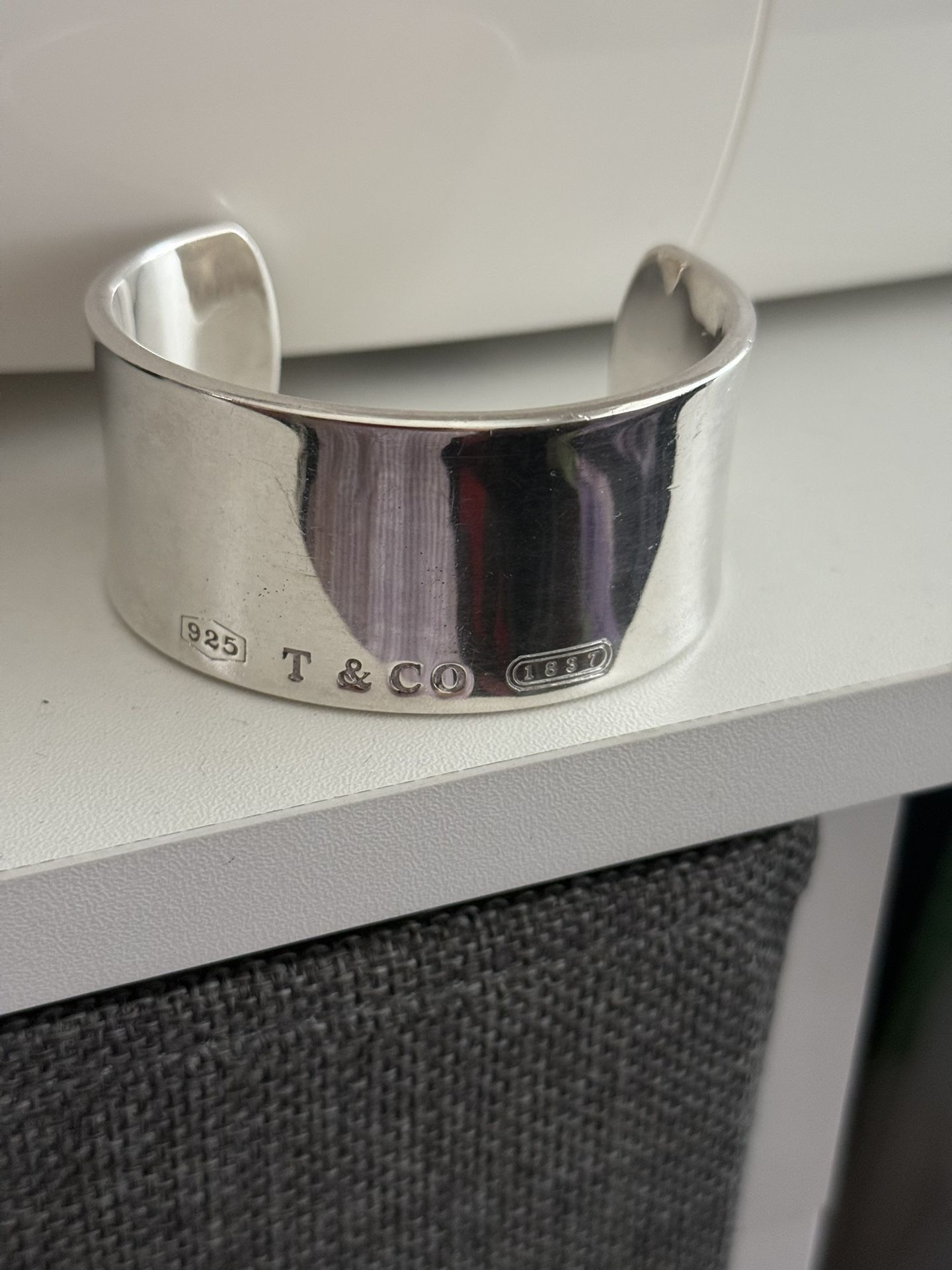 Tiffany Co Solid Silver Wide Cuff Bracelet