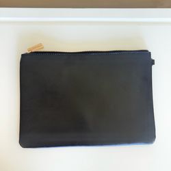 Saks Fifth Avenue Black Leather Clutch
