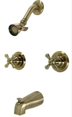 (Brand New Factory Sealed)
Kingston Brass KB243AXAB Magellan Tub and Shower Faucet, Antique Brass 72 x 8 x 7.38 /A7-PF-5382