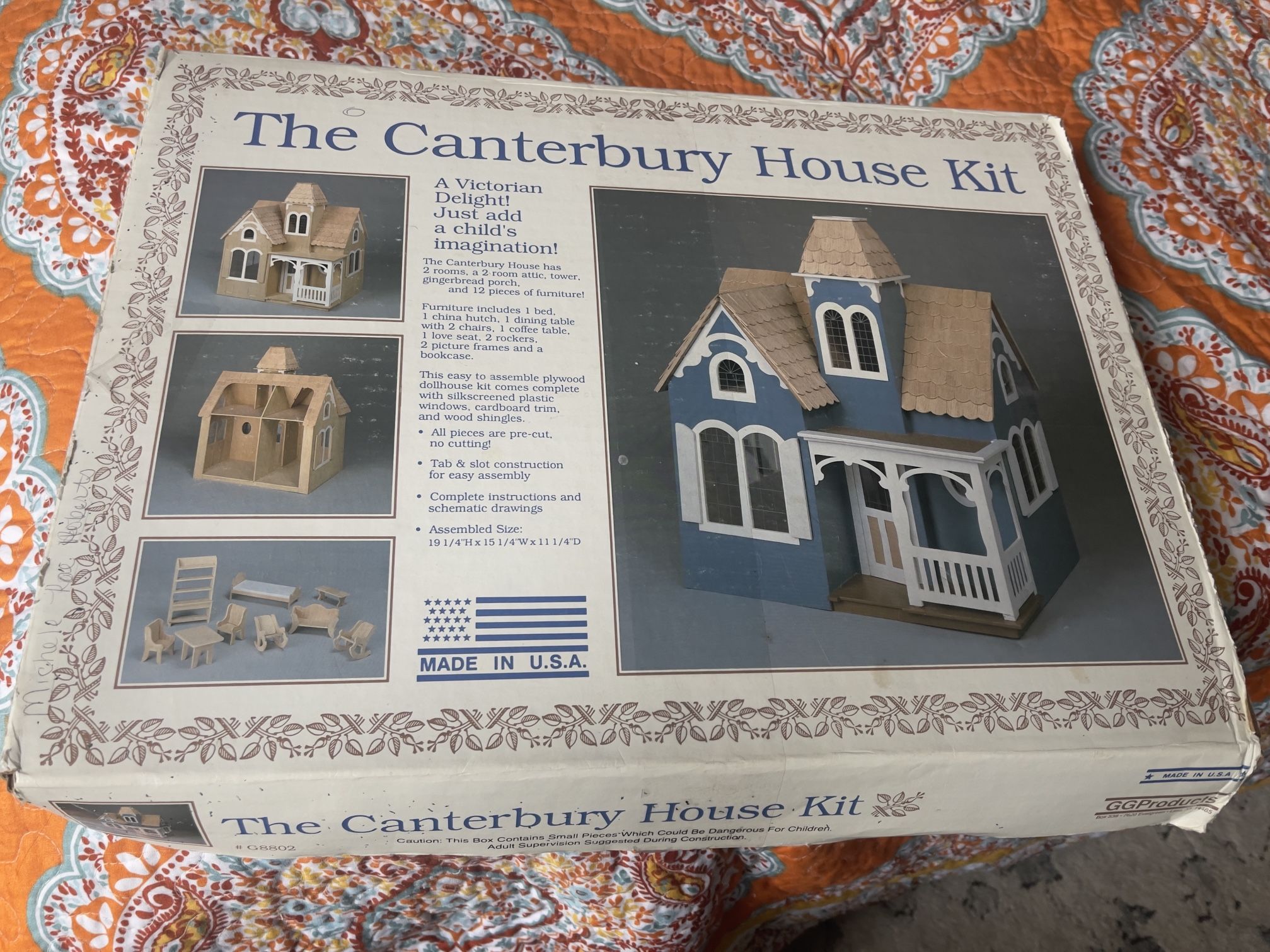 Vintage 1980’s Canterbury Doll House Kit New