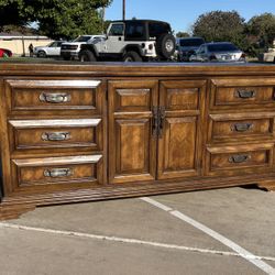 Mid Century Dresser Buffet Credenza Rural English By Dixie North Carolina With Dovetail Drawers.