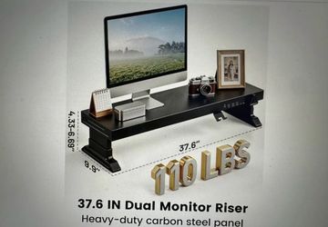 Brand new Height Adjustable Monitor Riser with 6-Port Hub