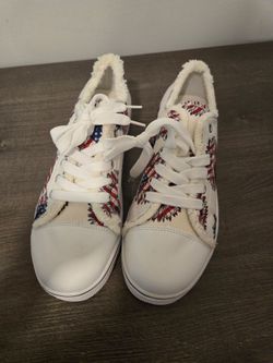 Patriotic Print Canvas Low-Top Sneakers