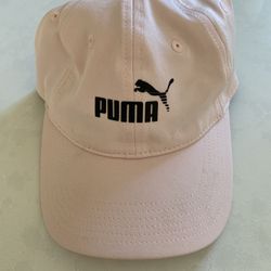 Puma Women's Black Logo Pink Adjustable Baseball Cap One Size