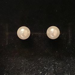 Pearl Stud Silver Earrings S925