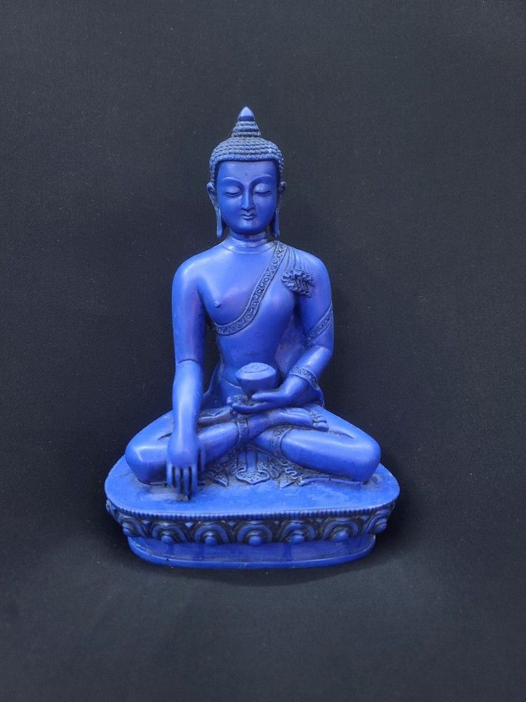 Blue Resin Medicine Buddha Statue