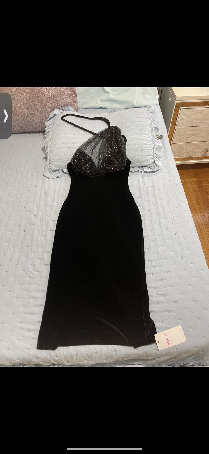 Marthea Velvet Dress π, One Showlder, Size Small Stretch , New Whit Tags