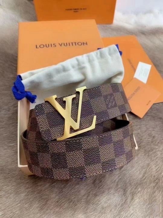 Louis Vuitton Belt Tessellated Brown