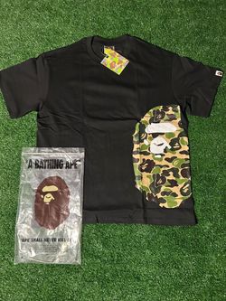 Large black and camo ape logo designer t shirt
