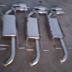 STAINLESS STEEL EXHAUST!! NOT SURE WHAT THEY GIT!! 125$ EACH