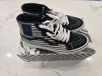 Vans Skate Sk8 Hi D Breana Geering Black White Shoes