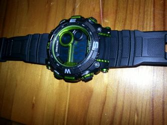 New Armitron Pro Sport Watch Black Lime Green Acrylic Stainless