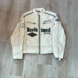 ASOS Reclaimed Vintage unisex fitted moto jacket