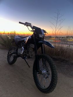 Blacked out dirtbike