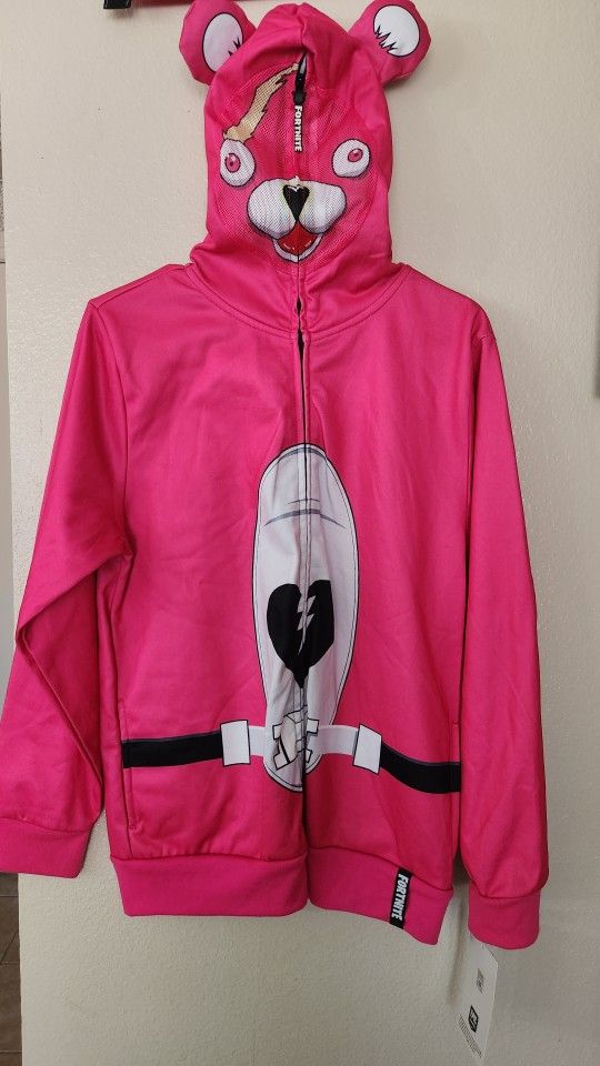 Fortnite pink bear hoodie/costume XL $15