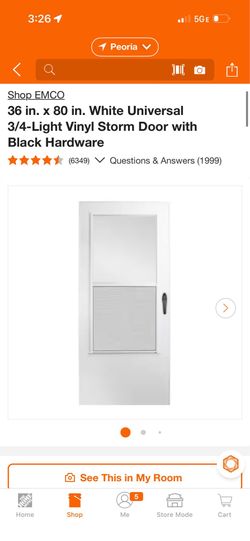 36x80 WHITE  GLASS STORM DOOR NEW