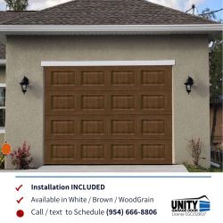 New Garage Door 1 Car Hurricane Rated 8X7 or 9X7  (Installation INCLUDED)